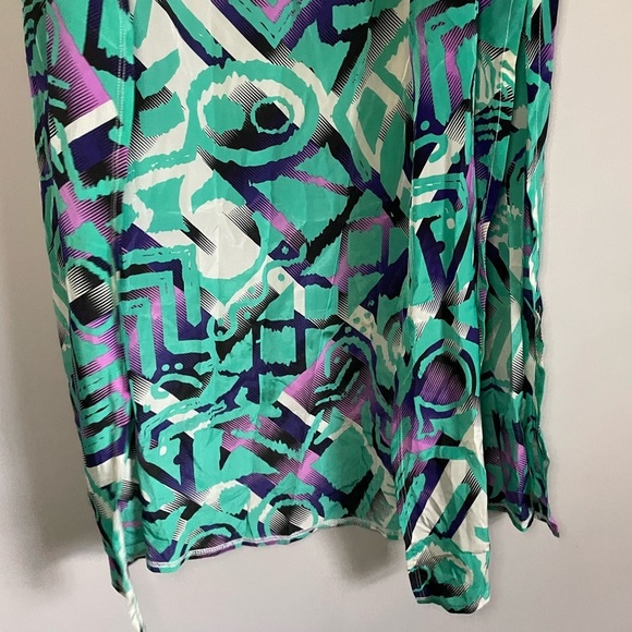 Bright Geometric Lularoe Joy Longline Vest - Picture 6 of 9